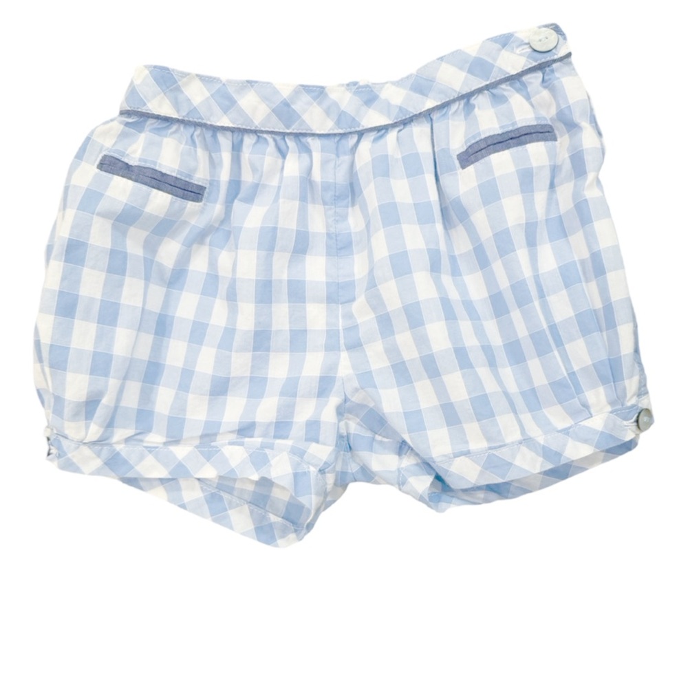 Java do Blue and White Checkered Shorts 23 months